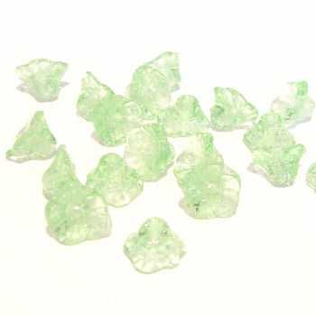 FLO04 green floral bead