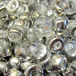 KNI03 Clear with Silver Sheen Knitting Beads