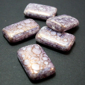 MAR005 Amethyst Marble Beads x 10