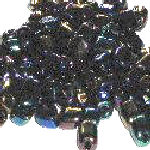 PIP06 Petrol Lustre Pipe Beads