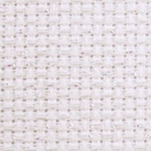 14 count Aida - white with shimmer thread