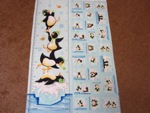 Frolicking Renguins Height Chart cotton panel 