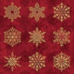  Northcutt Fabrics Gold on Red 28957m 24