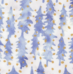 Anthology Fabrics Ho Ho Ho Blue Trees 3896QM X
