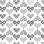 Grey and Silver Hearts FQ 4596 112