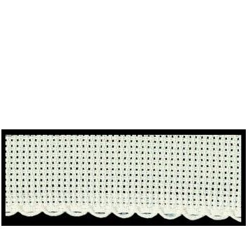 Aida Band 5cm wide antique white scallop edge 1 metre 7107 11