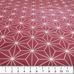 Japanese giant geometric print Sashiko Backers 1 metre 78790 Wine