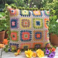 Granny Squares Cushion by Glorafilia