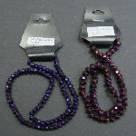 Metallic Amethyst Glass Crystal Bead String