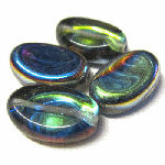 BLI02 Dark Petrol Lozenge Beads x 4