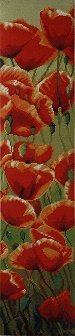 Poppies in the wind wallhanging C4163TT