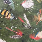 Timeless Treasures Hunter fishing flies CD3480