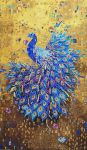 Gilded Plume Peacock Panel CM3430