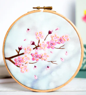 Cherry Blossom Printed Embroidery by Oh Sew Bootiful