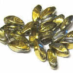 DRO08 Gold Drop beads x 20 beads