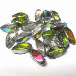 DRO11 Shiny Petrol Drop beads x 20 beads