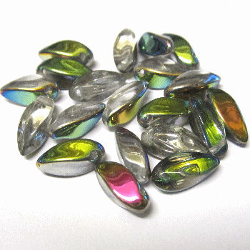 DRO11 Shiny Petrol Drop beads x 20 beads