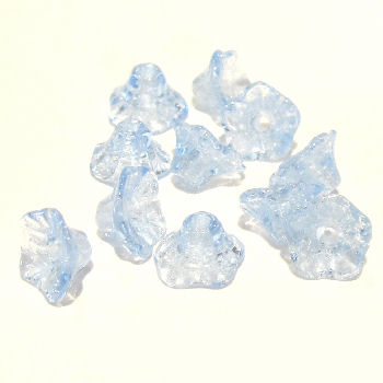 FLO06 blue floral bead