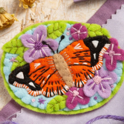 Hawthorn Handmade Butterfly Brooch Felt Craft  kit