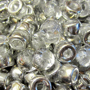 KNI03 Clear with Silver Sheen Knitting Beads