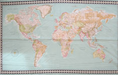 World Map  .panel 60 x 110cm  