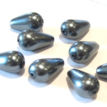 PEA51 Glass Pearl Drops x 6