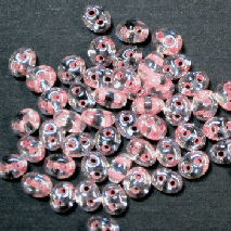 PTB02 Preciosa  Glass Twin Beads pink lined 