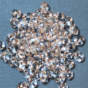 PTB09 Preciosa  Glass Twin Beads copper lined