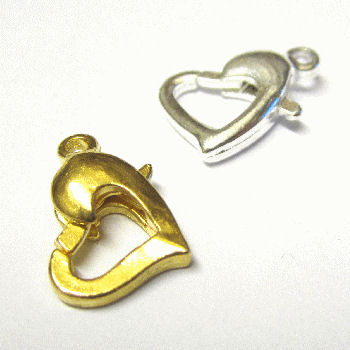 RAT10H Heart shaped Lobster clasp x 2