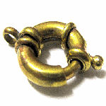 RAT11E Antiqued Brass 15mm Spring Clasp x 1