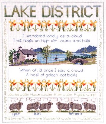 RSLD Regional Samplers Lake District Cross Stitch kit by Derwentwater Designs