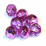 SPA804A 8mm Shiny Pretty Pink Crystals x 10