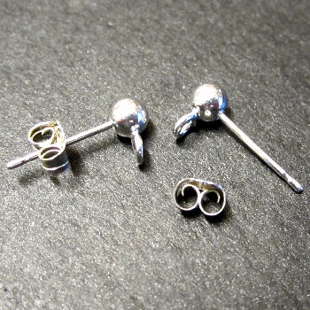 SSC22 Sterling Silver  Pierced Earpost x 1 pair