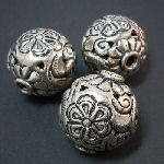 STA20 S.Plated Patterned Bead x 1