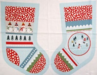 Lewis and Irene Snow Day Stocking Panel C39-1now 5.95