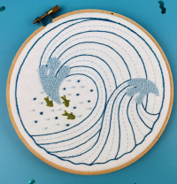 Splashing in the Waves Printed Embroidery by Oh Sew Bootiful