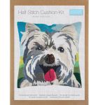 Westie Half Stitch Cushion Kit Westie Half Stitch Cushion Kit