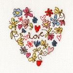 Sweet Heart card  by Bothy Threads