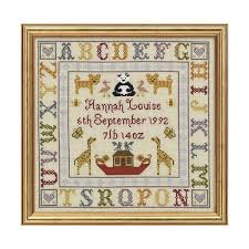 Historical Sampler Company Alphabet  Birth Sampler Cross Stitch Kit