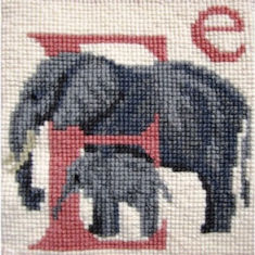 Elizabeth Bradley Animal Alphabet Tapestry Kit - E Elephant