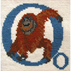 Elizabeth Bradley Animal Alphabet Tapestry Kit -O orangutan