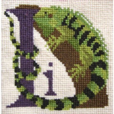 Elizabeth Bradley Animal Alphabet Tapestry Kit - I  Iguana