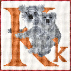 Elizabeth Bradley Animal Alphabet Tapestry Kit - K Koala