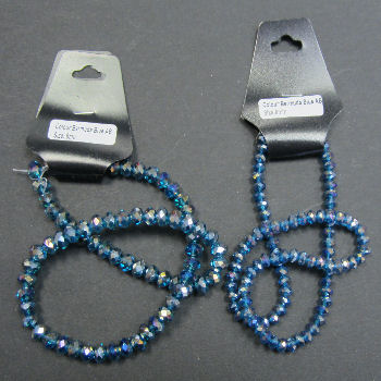 Bermuda Blue Glass Crystal Bead String