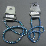 Bermuda Blue Glass Crystal Bead String