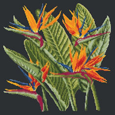 Elizabeth Bradley Tapestry Kit - Bird of Paradise  Tropicals Series