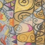 Stars and swirls pattern after Klimt C4169TT 