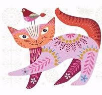 Cat Pink Nancy Nicholson