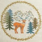 Corinne Lapierre King of the Woods Printed  Embroidery Kit