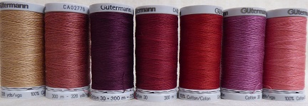 Gutermann Cotton 30 300m biscuit to pink